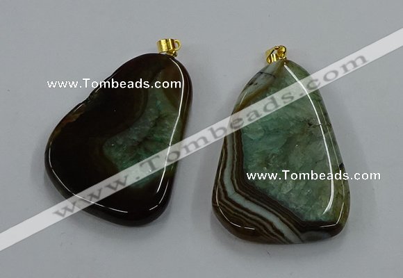 NGP8640 30*45mm - 35*50mm freeform druzy agate pendants wholesale