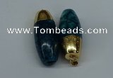 NGP8739 18*44mm rice agate gemstone pendants wholesale