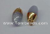 NGP8745 17*30mm rice agate gemstone pendants wholesale