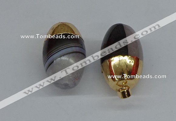 NGP8751 17*30mm rice agate gemstone pendants wholesale