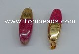 NGP8775 14*40mm rice agate gemstone pendants wholesale