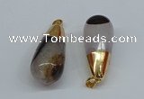 NGP8780 20*43mm teardrop agate gemstone pendants wholesale