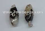 NGP8833 20*45mm rice agate gemstone pendants wholesale