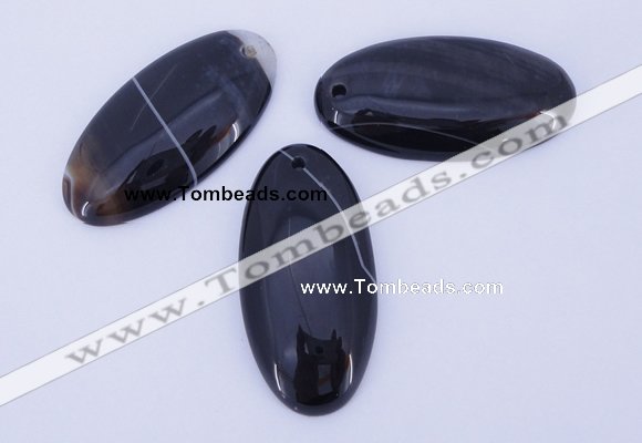 NGP884 5PCS 25*49mm oval agate gemstone pendants wholesale