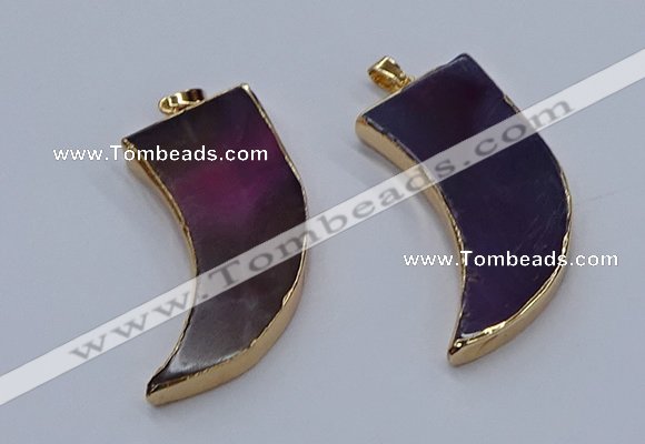 NGP9511 22*60mm - 25*65mm horn agate gemstone pendants wholesale
