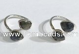 NGR1091 8*10mm faceted flat droplet labradorite rings wholesale