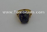 NGR2032 10*15mm faceted oval lapis lazuli gemstone rings