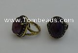 NGR2103 10*15mm faceted oval amethyst gemstone rings wholesale