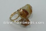 NGR25 13*18mm - 20*25mm faceted nuggets citrine gemstone rings