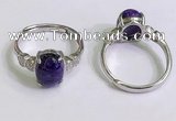 NGR3015 925 sterling silver with 8*10mm oval charoite rings