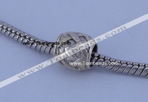 SEP01 5PCS 8*8.5mm drum no troll sterling silver European beads