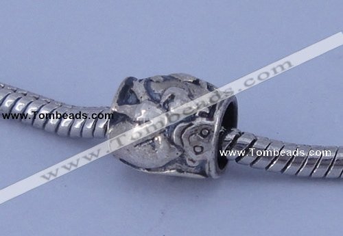 SEP12 5PCS 9*9.5mm drum no troll sterling silver European beads