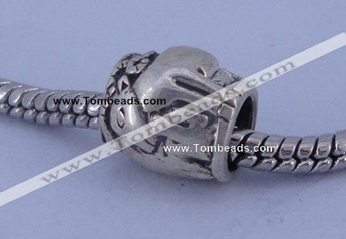 SEP18 5PCS 9*9.5mm drum no troll sterling silver European beads