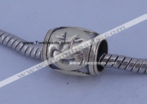 SEP23 5PCS 9.5*11mm drum no troll sterling silver European beads