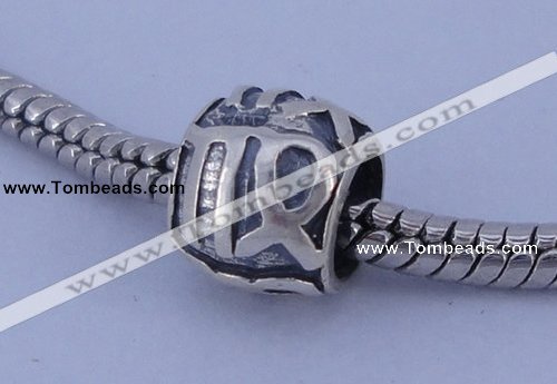 SEP31 5PCS 7.5*9mm drum no troll sterling silver European beads