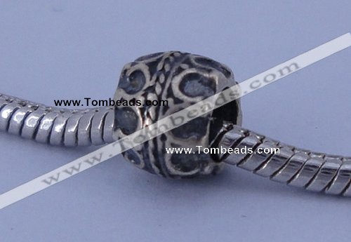 SEP34 5PCS 8*10mm drum no troll sterling silver European beads