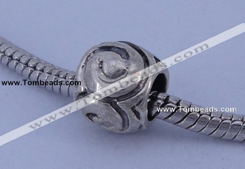 SEP35 5PCS 8.5*10mm drum no troll sterling silver European beads