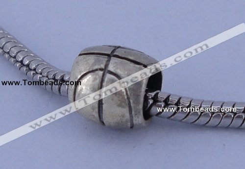 SEP42 5PCS 8.5*9mm drum no troll sterling silver European beads