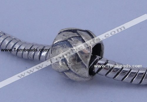 SEP43 5PCS 7*8mm drum no troll sterling silver European beads