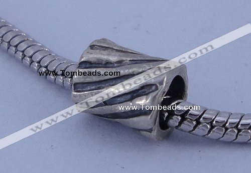 SEP49 5PCS 7.5*9.5mm cylinder no troll sterling silver European beads