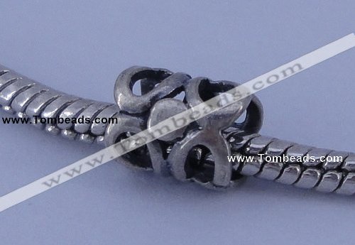 SEP53 5PCS 7*8.5mm cylinder no troll sterling silver European beads