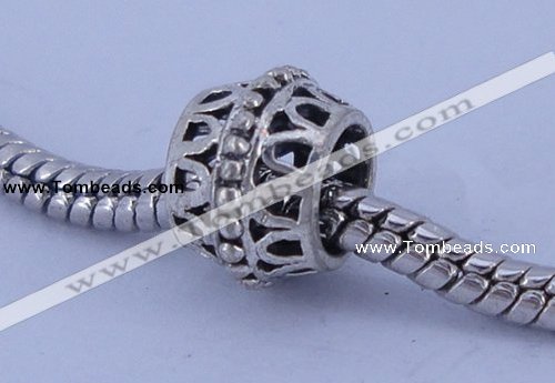 SEP81 5PCS 7*10mm drum no troll sterling silver European beads
