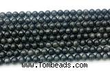 CAE321 15.5 inches 6mm round astrophyllite gemstone beads