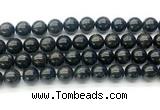 CAE324 15.5 inches 12mm round astrophyllite gemstone beads