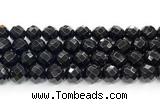 CON134 15.5 inches 12mm faceted round black onyx gemstone beads