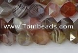 CAA1007 15.5 inches 6mm faceted nuggets botswana agate beads