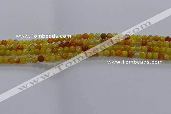 CAA1040 15.5 inches 4mm round dragon veins agate beads wholesale