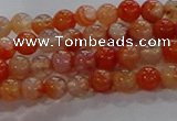 CAA1045 15.5 inches 4mm round dragon veins agate beads wholesale