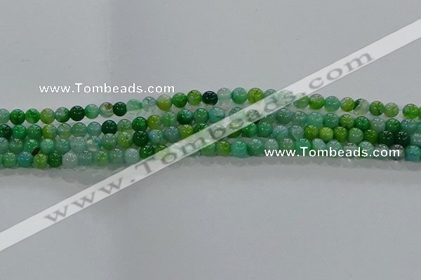 CAA1065 15.5 inches 4mm round dragon veins agate beads wholesale