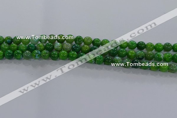 CAA1067 15.5 inches 8mm round dragon veins agate beads wholesale