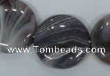 CAA107 15.5 inches 30mm coin botswana agate gemstone beads