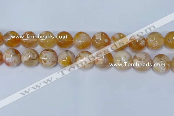 CAA1076 15.5 inches 16mm round sakura agate gemstone beads