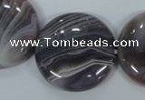 CAA108 15.5 inches 35mm coin botswana agate gemstone beads