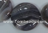 CAA109 15.5 inches 40mm coin botswana agate gemstone beads