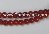 CAA110 15.5 inches 5mm round red agate gemstone beads wholesale