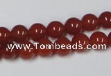 CAA111 15.5 inches 8mm round red agate gemstone beads wholesale