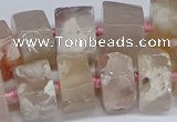CAA1118 15.5 inches 8*12mm - 15*20mm nuggets sakura agate beads