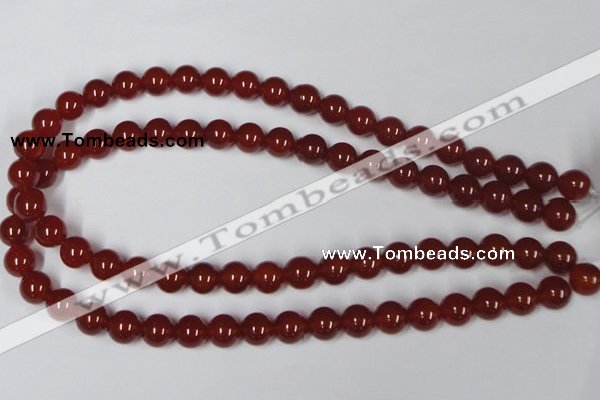 CAA112 15.5 inches 10mm round red agate gemstone beads wholesale