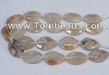 CAA1122 15.5 inches 22*30mm - 25*35mm faceted freeform sakura agate beads