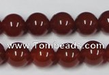 CAA113 15.5 inches 12mm round red agate gemstone beads wholesale