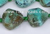 CAA1138 18*20mm - 25*35mm faceted freeform dragon veins agate beads