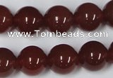 CAA114 15.5 inches 14mm round red agate gemstone beads wholesale