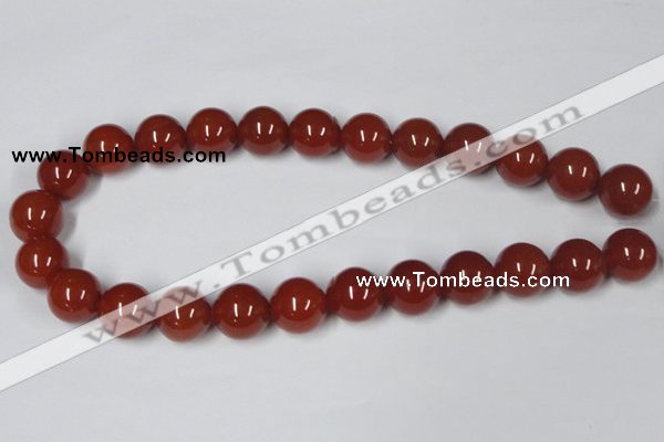 CAA116 15.5 inches 18mm round red agate gemstone beads wholesale