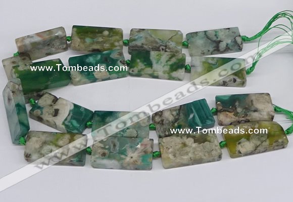 CAA1169 15.5 inches 22*40mm rectangle sakura agate gemstone beads