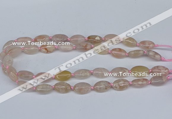 CAA1180 15.5 inches 12*20mm oval sakura agate gemstone beads