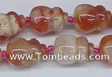 CAA1183 15.5 inches 15*20mm carved calabash sakura agate beads